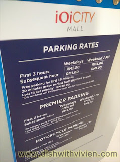 parking rate mall ioi city kuala lumpur weekday