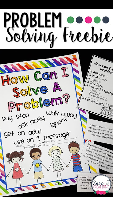 Some great, free ideas for teaching children problem solving skills.  