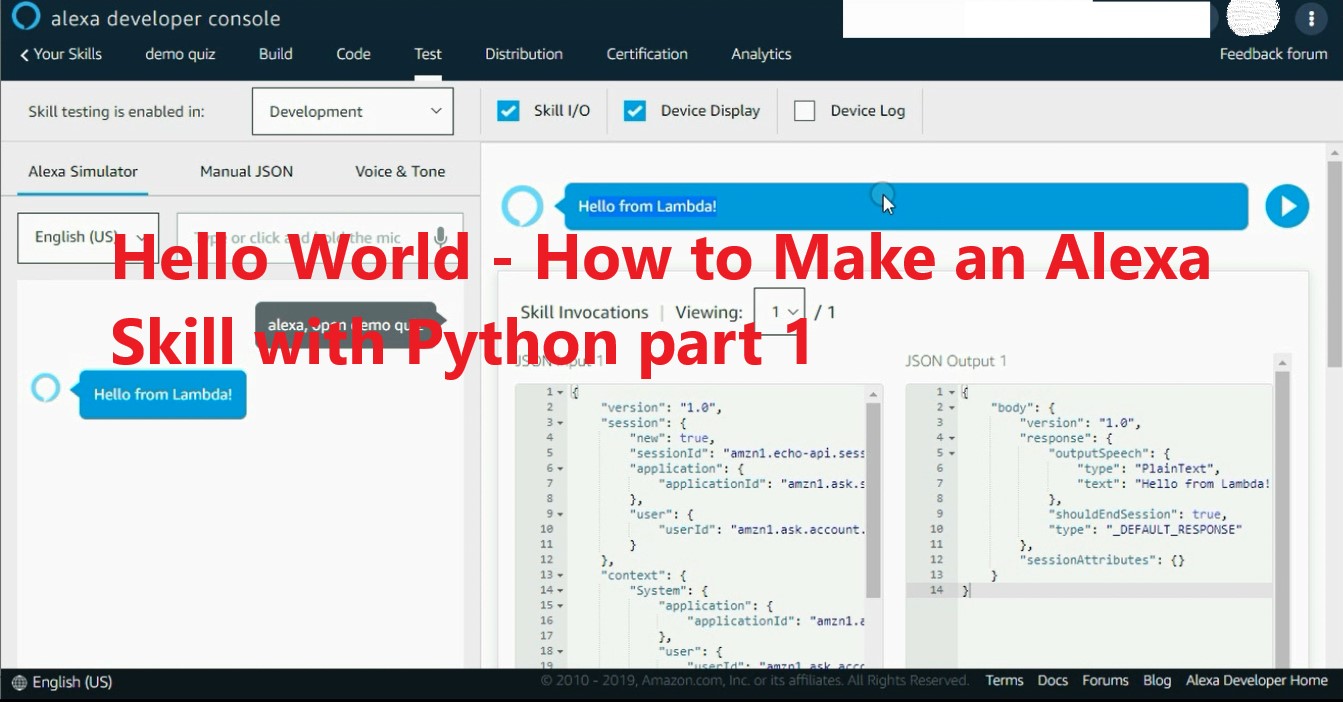 Python-Alexa | Tutorial101