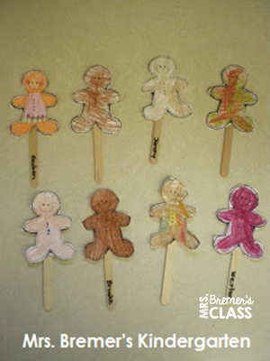 Gingerbread Man Kindergarten literacy centers for young learners- perfect for December!