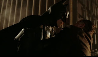 Christian Bale as Batman makes his first appearance in Batman Begins