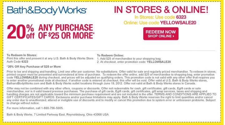 Printable Coupons For Bath And Body Works