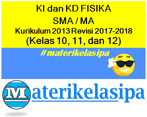 Daftar Ki Dan Kd Fisika Sma Ma Kurikulum 2013 Revisi 2017 2018 Kelas 10 11 Dan 12
