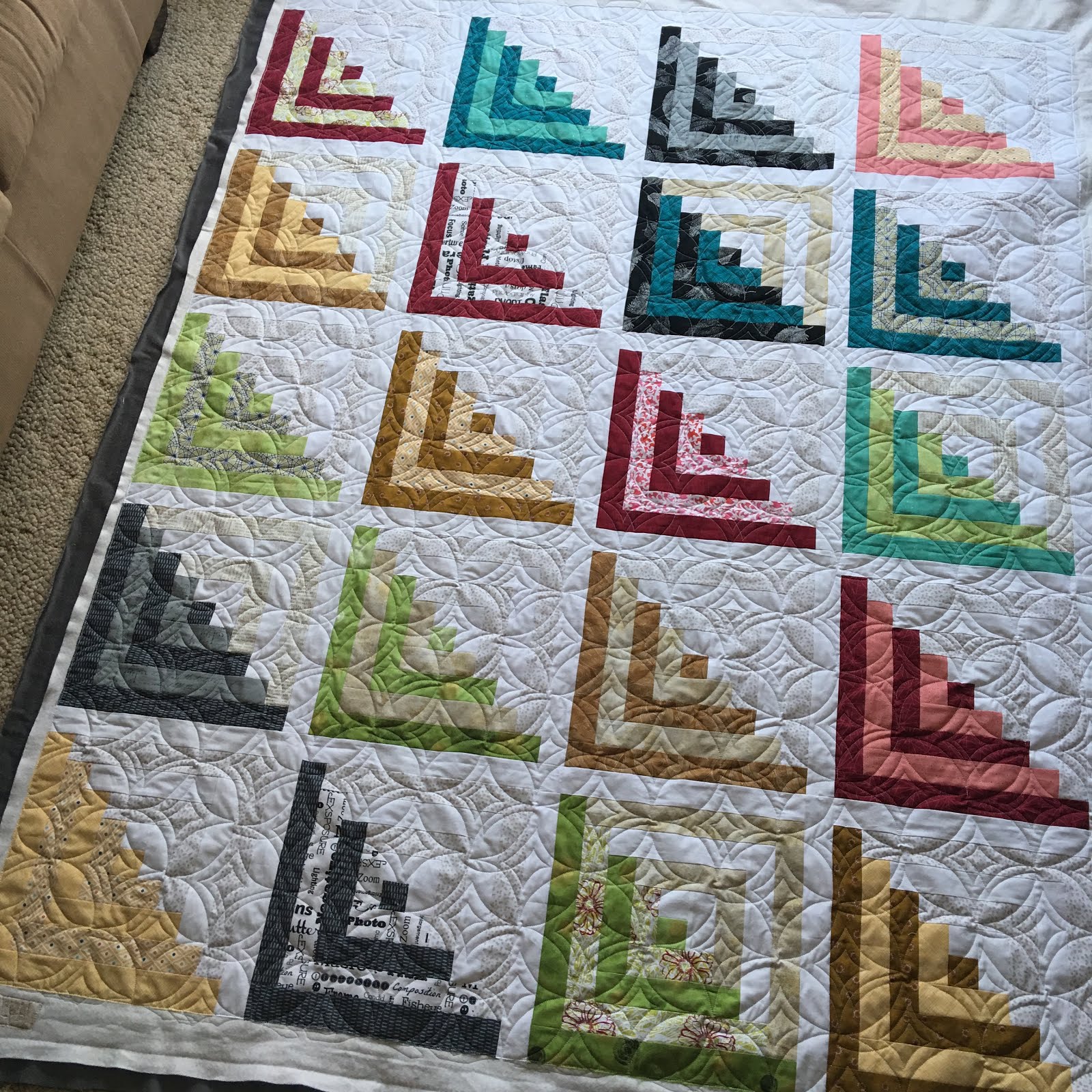 Traditional Log Cabin Quilt Block