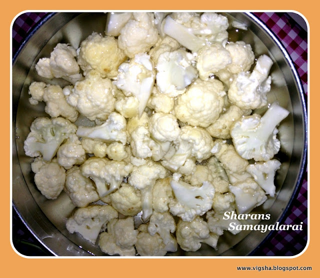  SHARAN'S SAMAYALARAI How to clean a Cauliflower