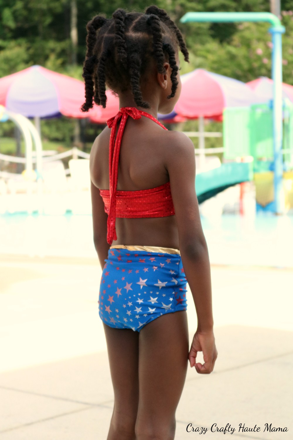 little girl wonder woman swimsuit