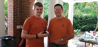 Jacob is presented the James J. Baird Jr. Honor Scout Award at the troop's June 2018 court of honor.