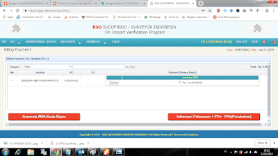 Contoh Surat Laporan Surveyor Sucofindo dan Laporan Surveyor KSO Sucofindo Indonesia