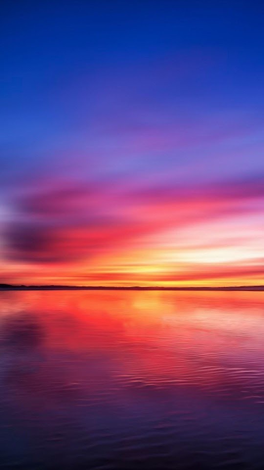Fire Sky Lake Sunset  Galaxy Note HD Wallpaper