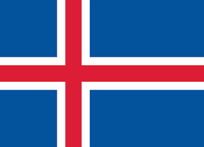 Logo Gambar Bendera Negara Islandia PNG JPG ukuran 400 px