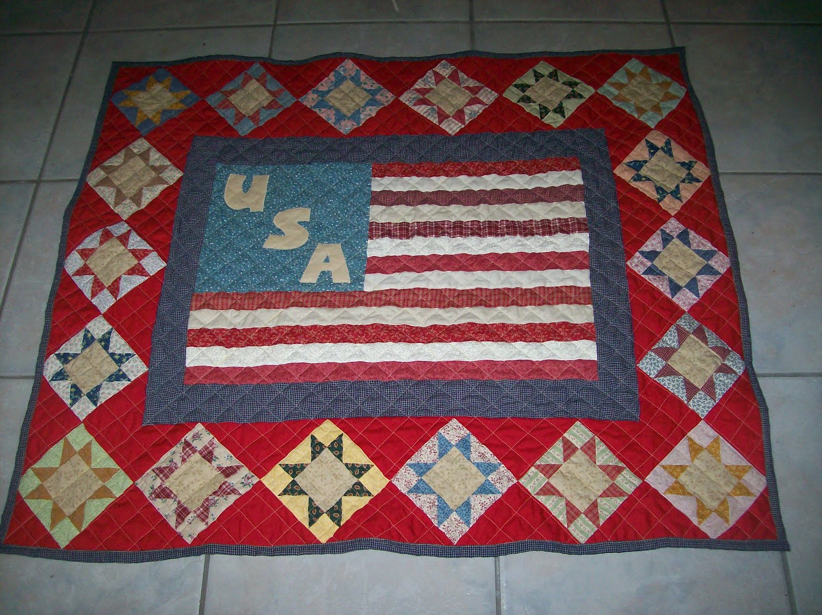 Betty's Love of Quilting USA Flag Quilt