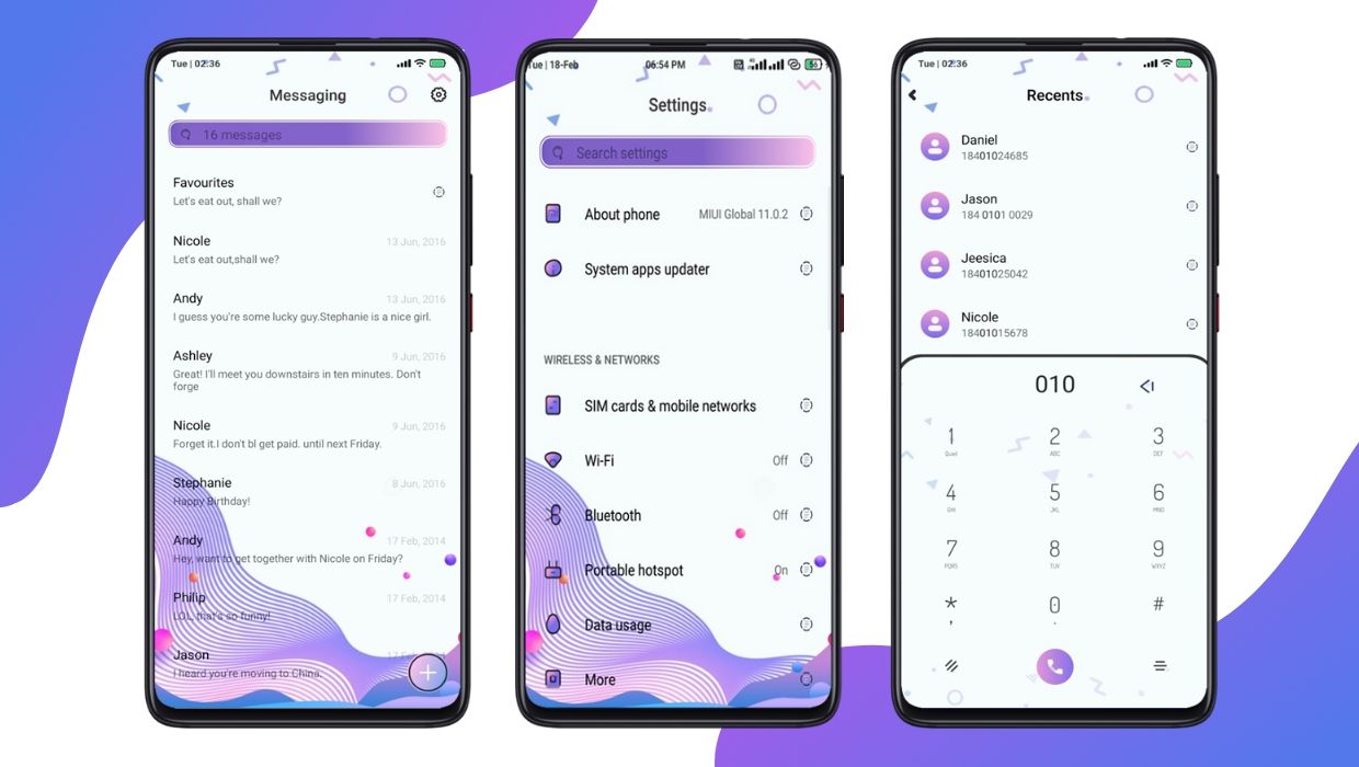 Lavender v11 [Updated] MIUI 11 Theme