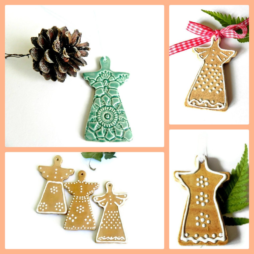 Ceraminic Ceramic Angel Christmas Ornaments