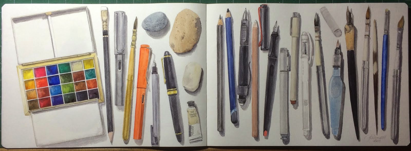 My current sketching tools.