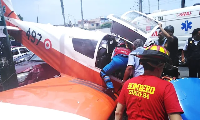 Accidente de avioneta FAF en Surco