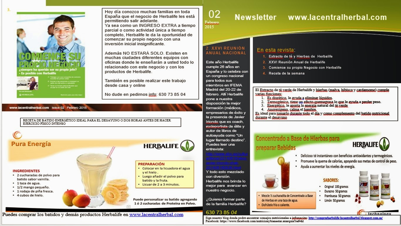 Consejos generales de perdida de peso herbalife