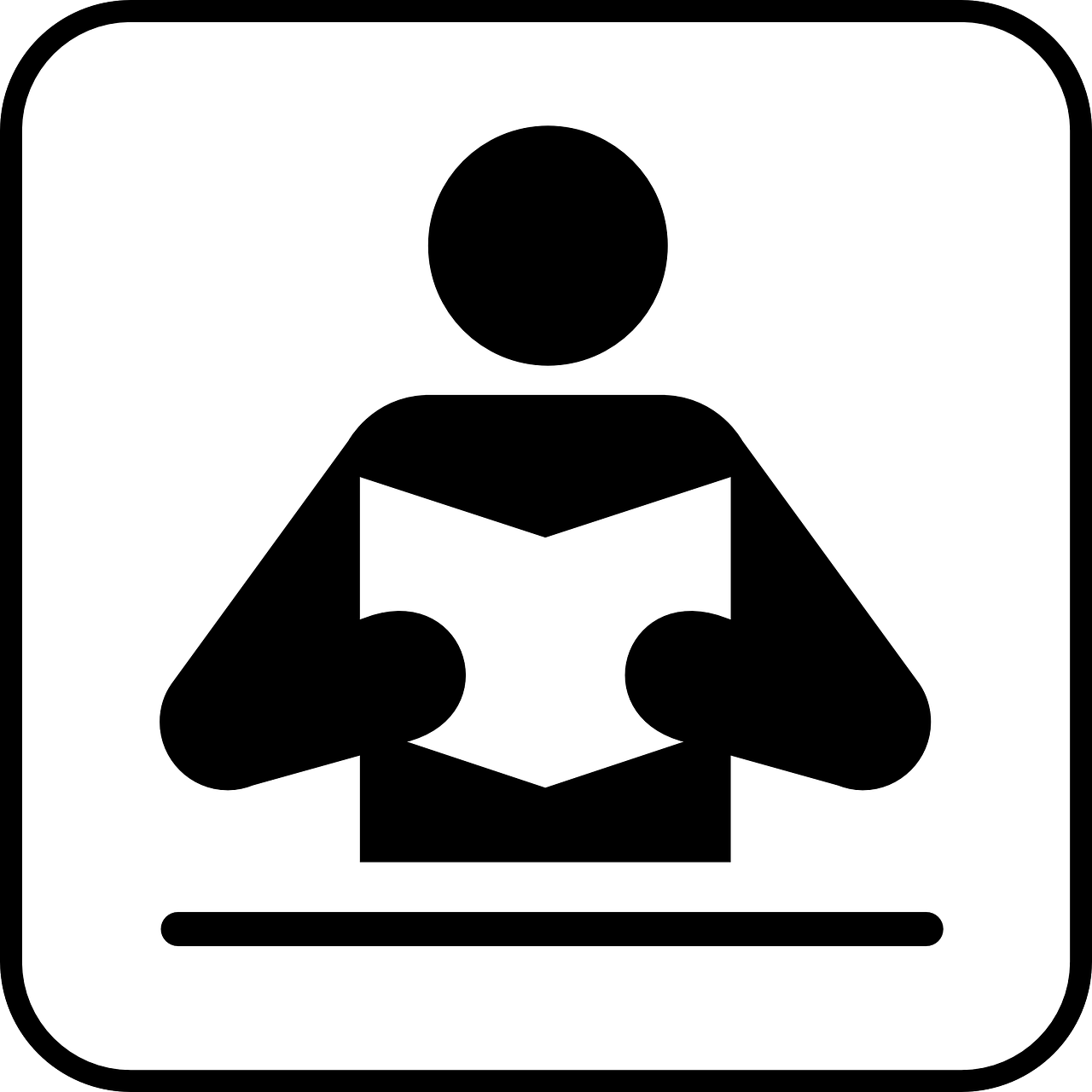 Sign of a person reading.  Image source: http://pixabay.com/p-99244/?no_redirect