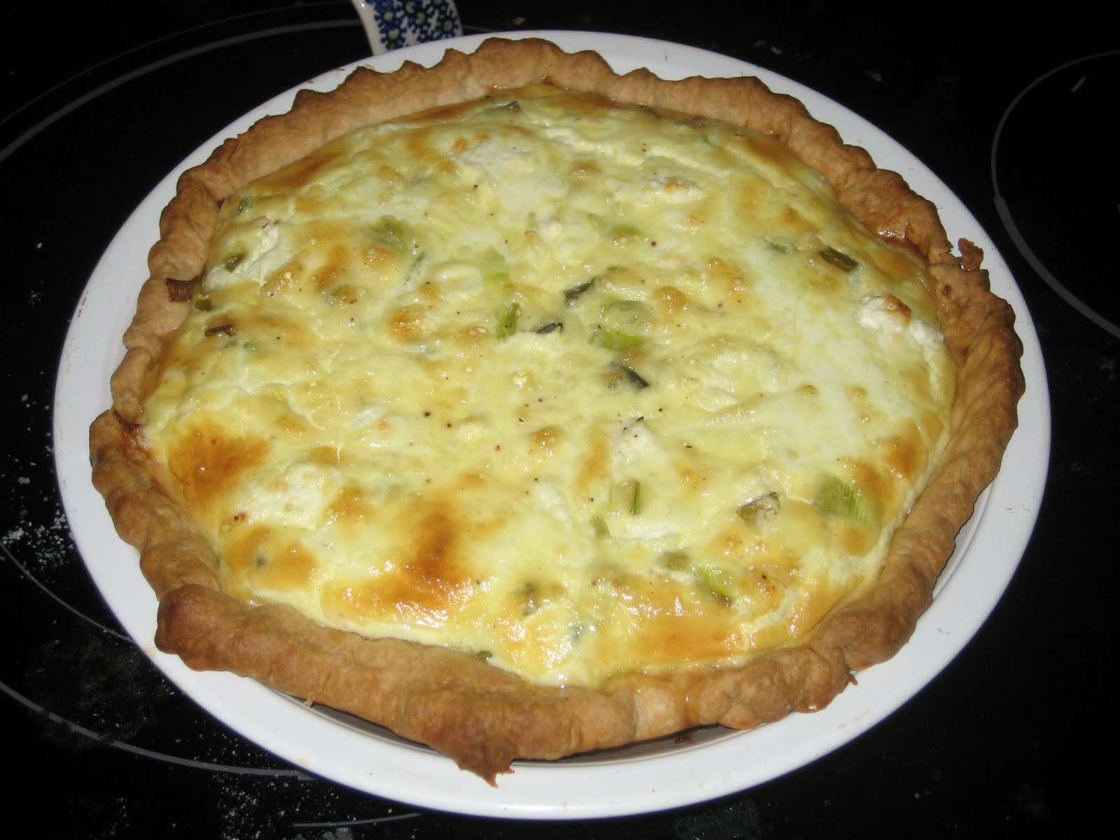 90 Second Leek And Goat Cheese Quiche