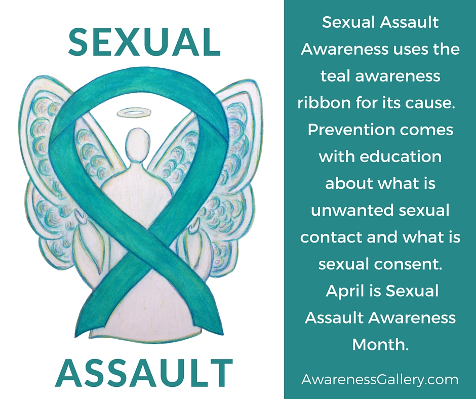 Awareness Angels Art Project Sexual Assault Awareness Teal Ribbon For 