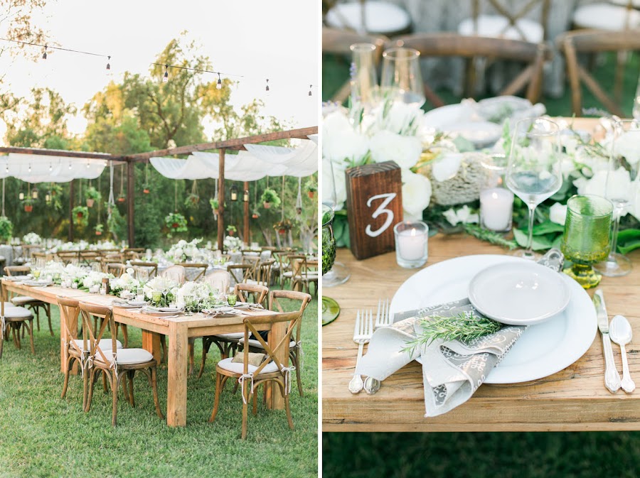 Decoración de boda: madera y hojas verdes | Bodas