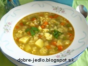 Zeleninová polievka s mrveničkou - recept