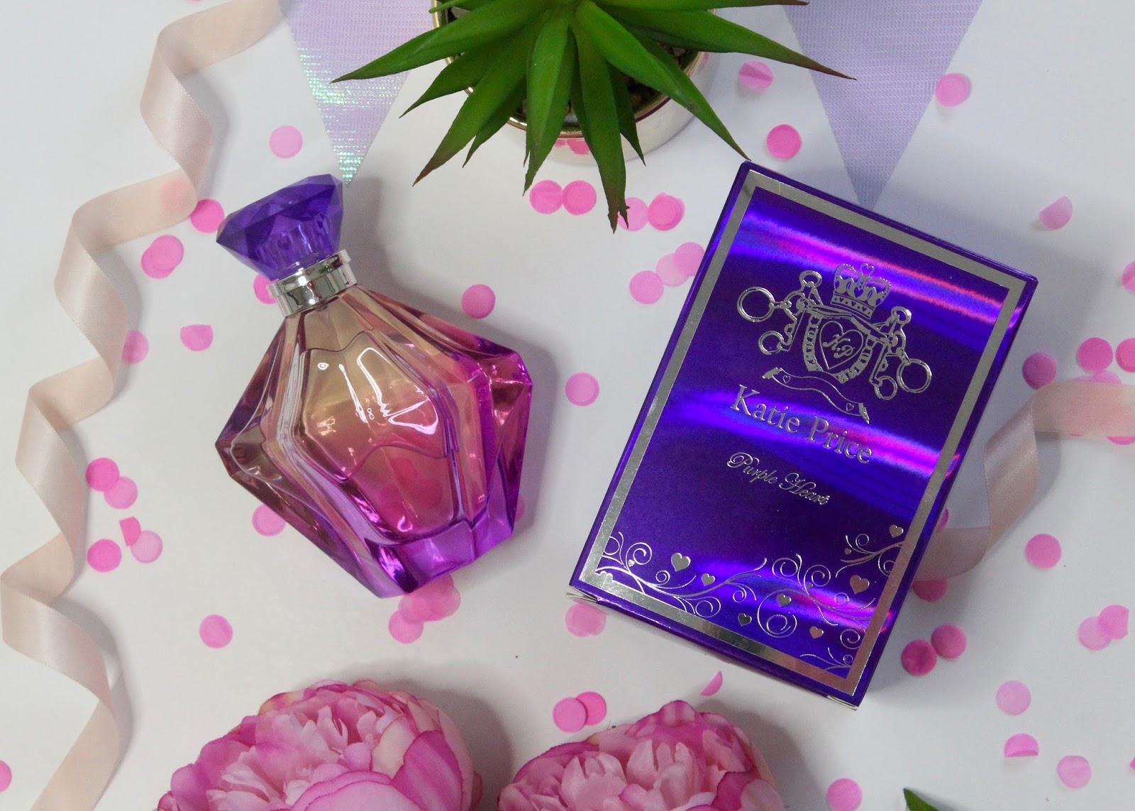 Purple Heart the new fragrance by Katie Price flutter and sparkle