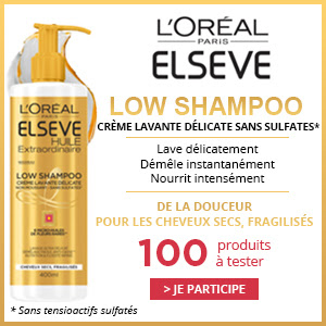 Test Gratuit 100 Low Shampoo Elsève L’Oréal Paris !