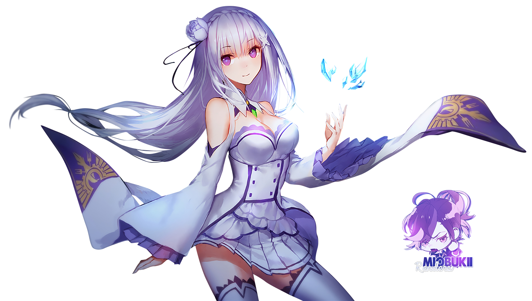 Wallpaper Render Emilia Re Zero Kara Hajimeru Isekai Seika Desktop Wallpaper Free