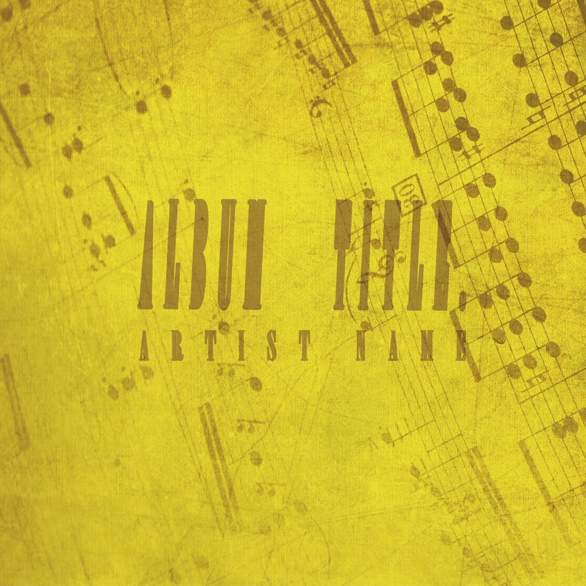 Professional CD design recommended for musicians that take music theory seriously - this stylish album cover features a sharp yellow tint with Photoshop style feel - You won't get this with free album cover design software - Great for instrumental music albums