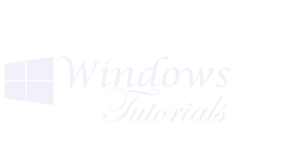 Windows Tutorials