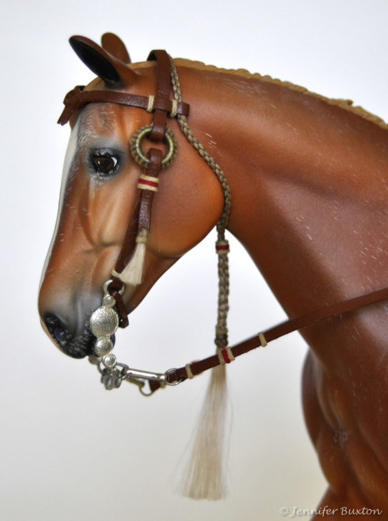Breyer horse custom braided three bridles 