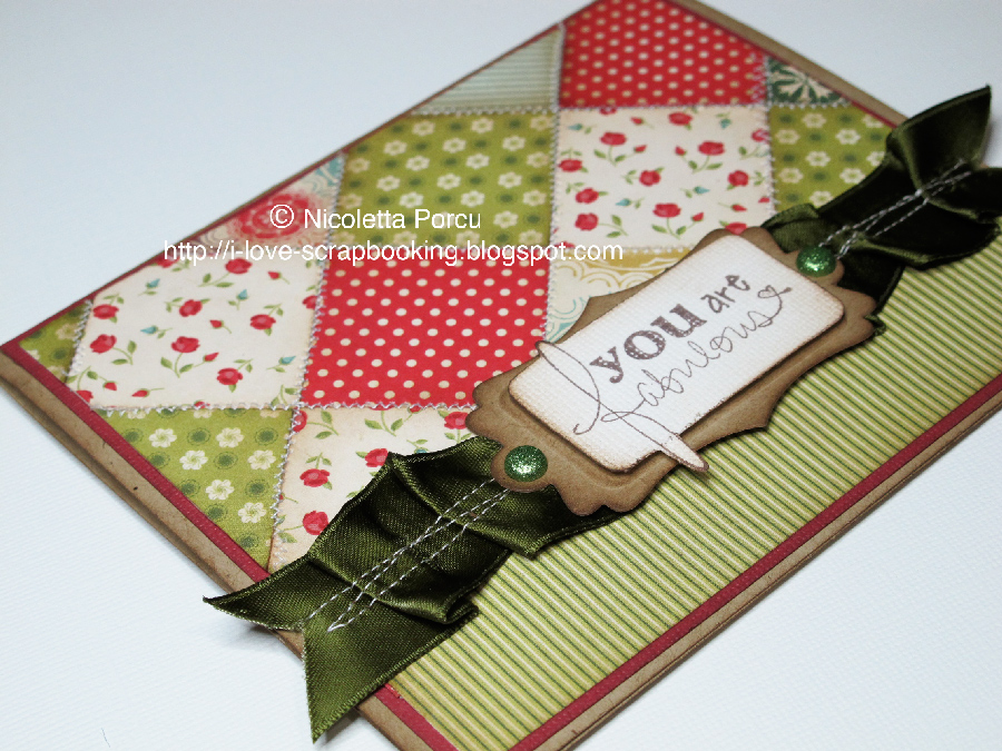 Pattern Patch Card Nicoletta Porcu design: Patchwork card - Ippity Stamps