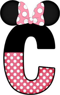 Abecedario a lo Minnie en Rosa con Lunares Blancos. Minnie Style in Pink Alphabet.
