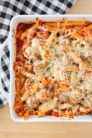 This cheesy and savory baked meatball penne is quick and easy to make, and the perfect hearty dinner for a busy night!