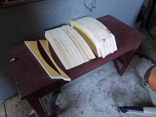 Pair Of Matching Straight Midrange Horns - All Sixteen Ribs Cut Out On Band Saw Pair Of Matching Straight Midrange Horns - All Sixteen Ribs Cut Out On Band Saw