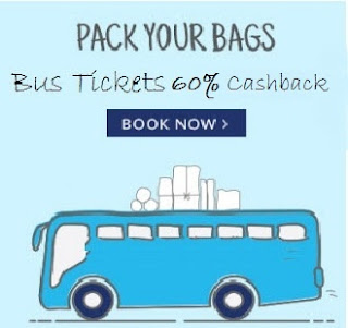 PayTm Bus Ticket Booking upto 60% Cashback