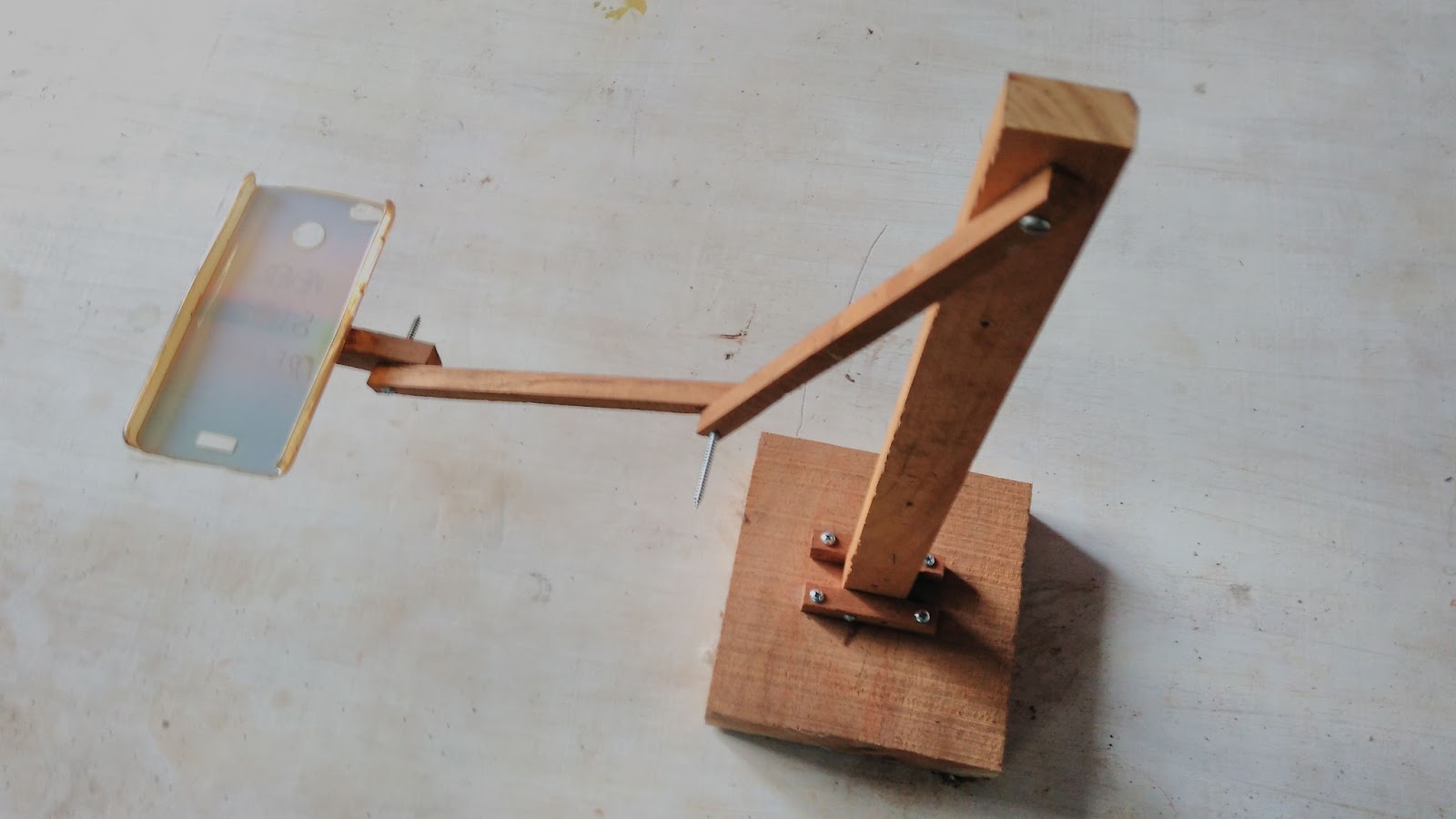 DIY wood stick mobile tripod making at home