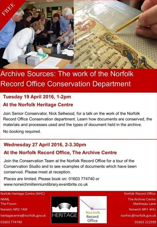 Norwich Community History Club April 2016