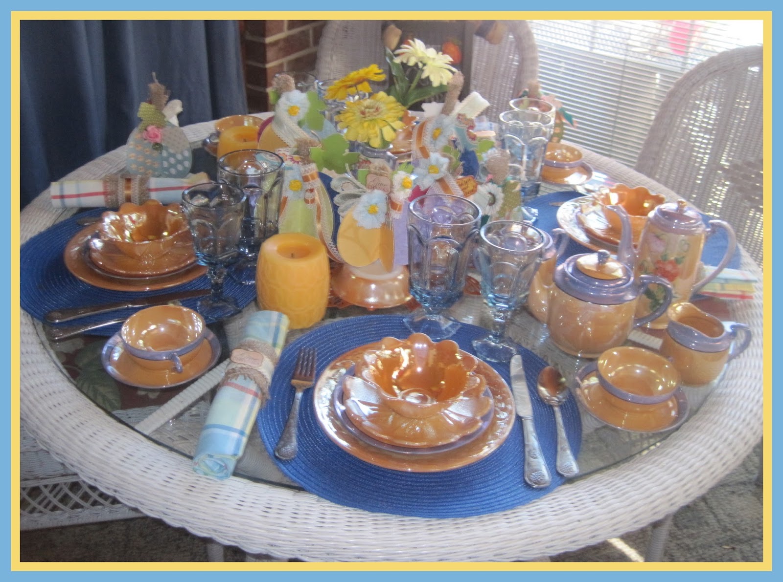 Slice of Pie Cookbooks & Entertaining: Butterscotch & Blue Tea Party!