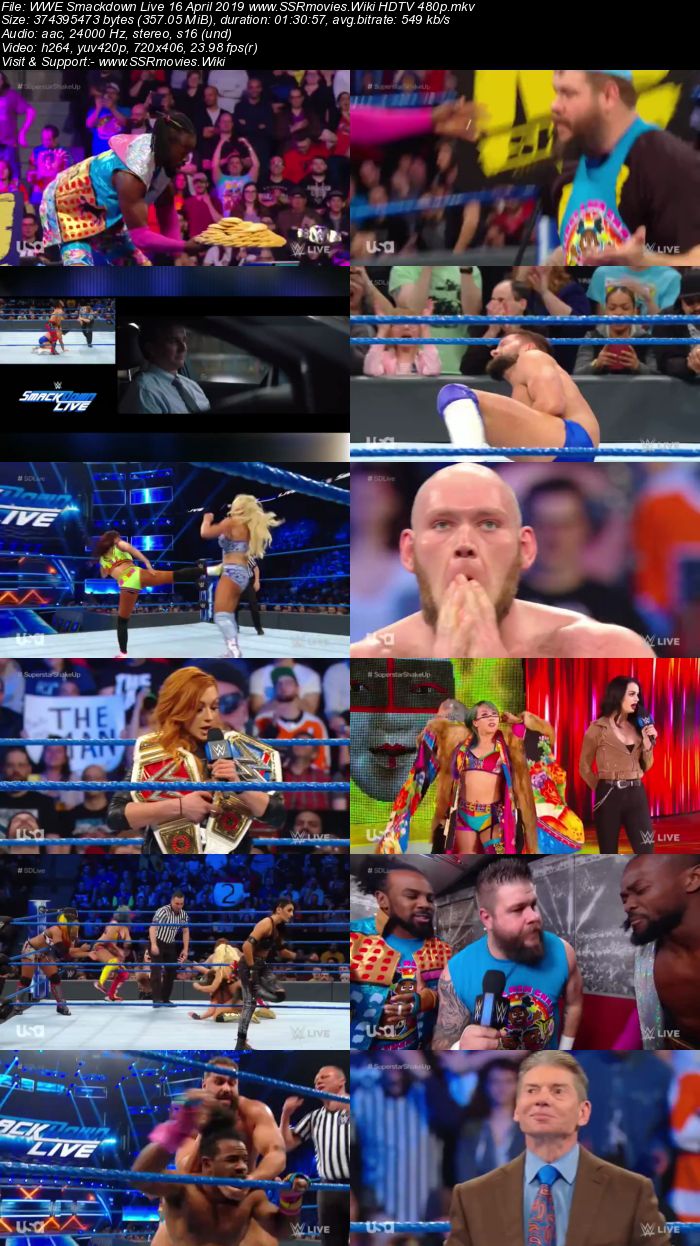 WWE Smackdown Live 16 April 2019 HDTV 480p Full Show Download