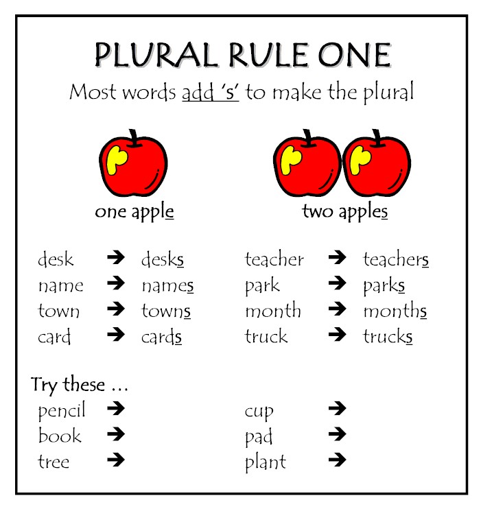Yummy English For Children Revise The Plurals 