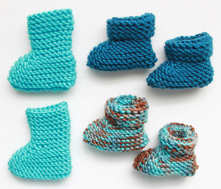 Easy Newborn Baby Booties [knitting pattern] Gina Michele