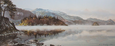 Derwentwater-Michael Howley Artist. A signed limited edition print from an original soft pastel painting