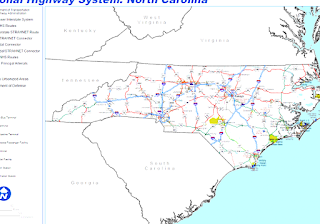 List Of Interstate Highways In North Carolina - Interstate Map Of North