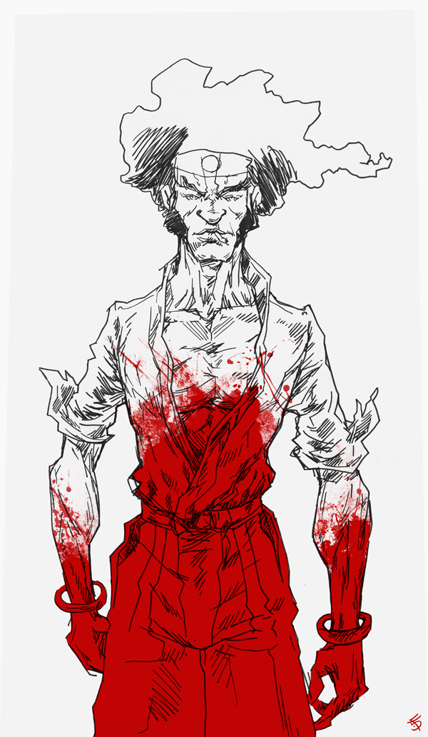 Drink�N�Draw PARIS Afro Samurai by Kris Drink�N�Draw PARIS Afro Samurai by Kris