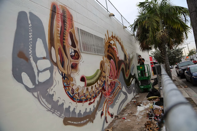 New Mural By Australian Street Artist Nychos On The Streets Of Miami, USA. 2