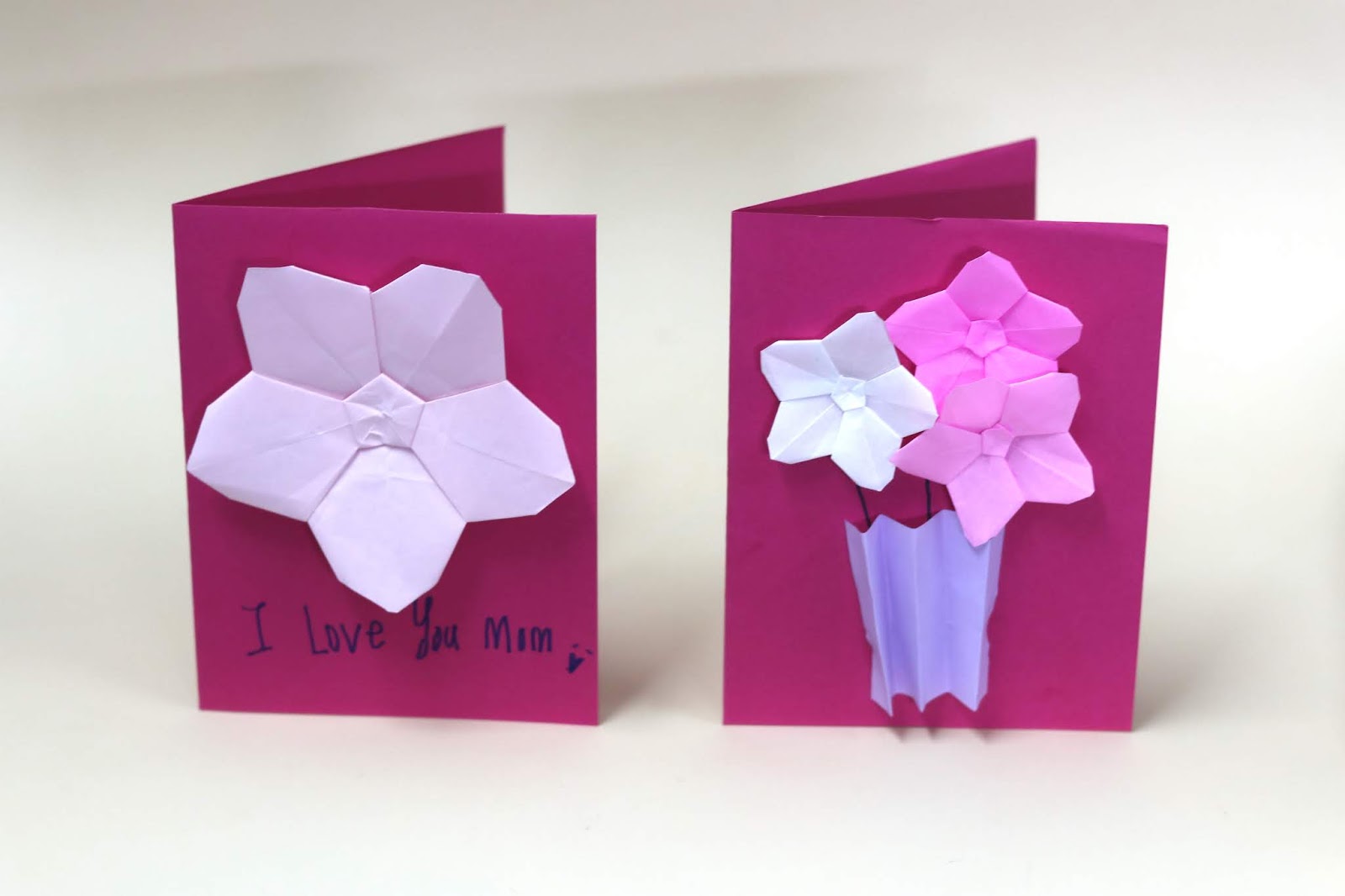 Tutorial 121 Mother's Day Card with Flower Origami The Idea King