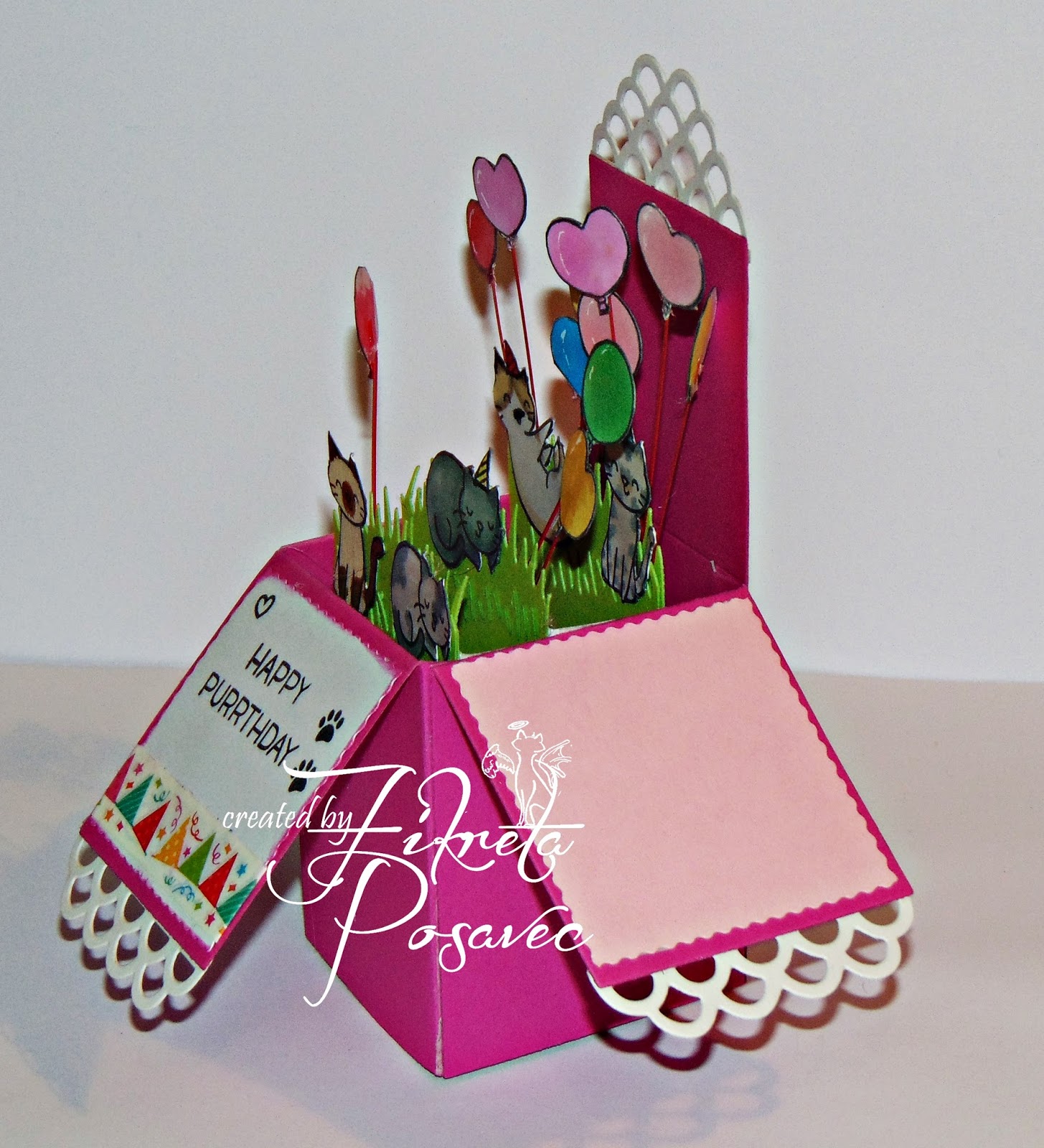 Cat pop up box Bad Kitty's Craft Room