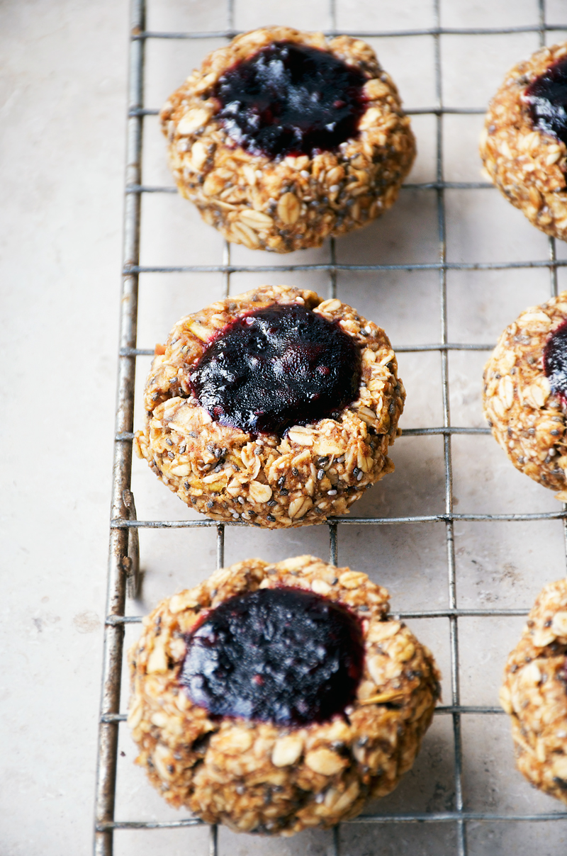 Apple & Oat Blackberry Jam Thumbprint Breakfast Cookies Occasionally Eggs