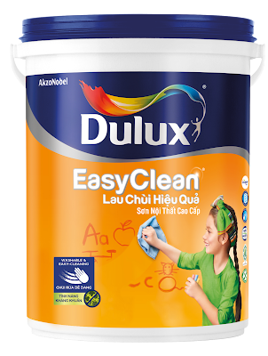 Sơn nội thất cao cấp Dulux EasyClean lau chùi hiệu quả